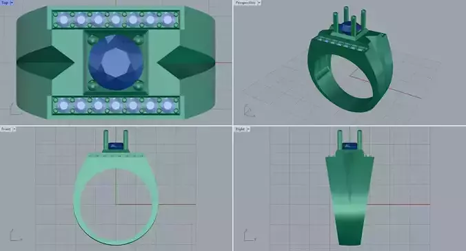 Men ring college ring set diamonds