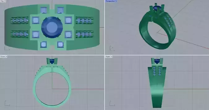 Men ring college ring set diamonds