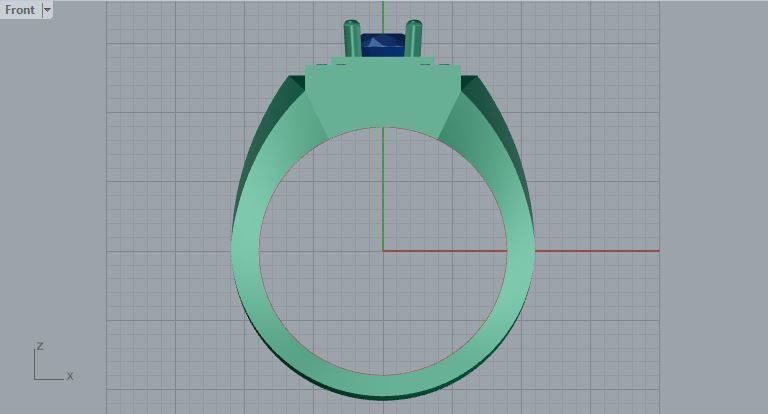 Men ring college ring set diamonds 3D print model_4