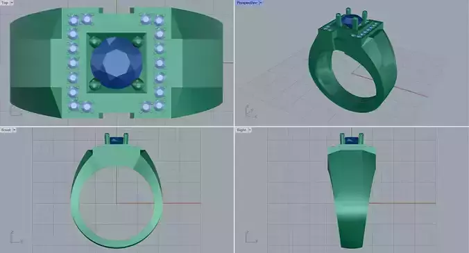 Men ring college ring set diamonds