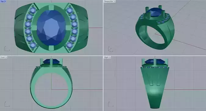 Men ring college ring set diamonds