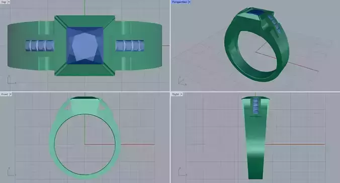 Men ring college ring set diamonds