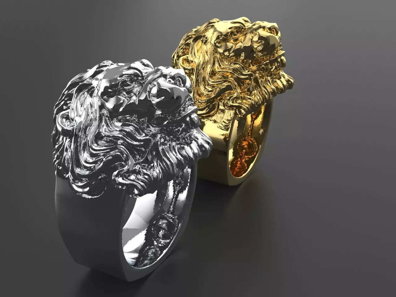 Lions head 3D print model_0