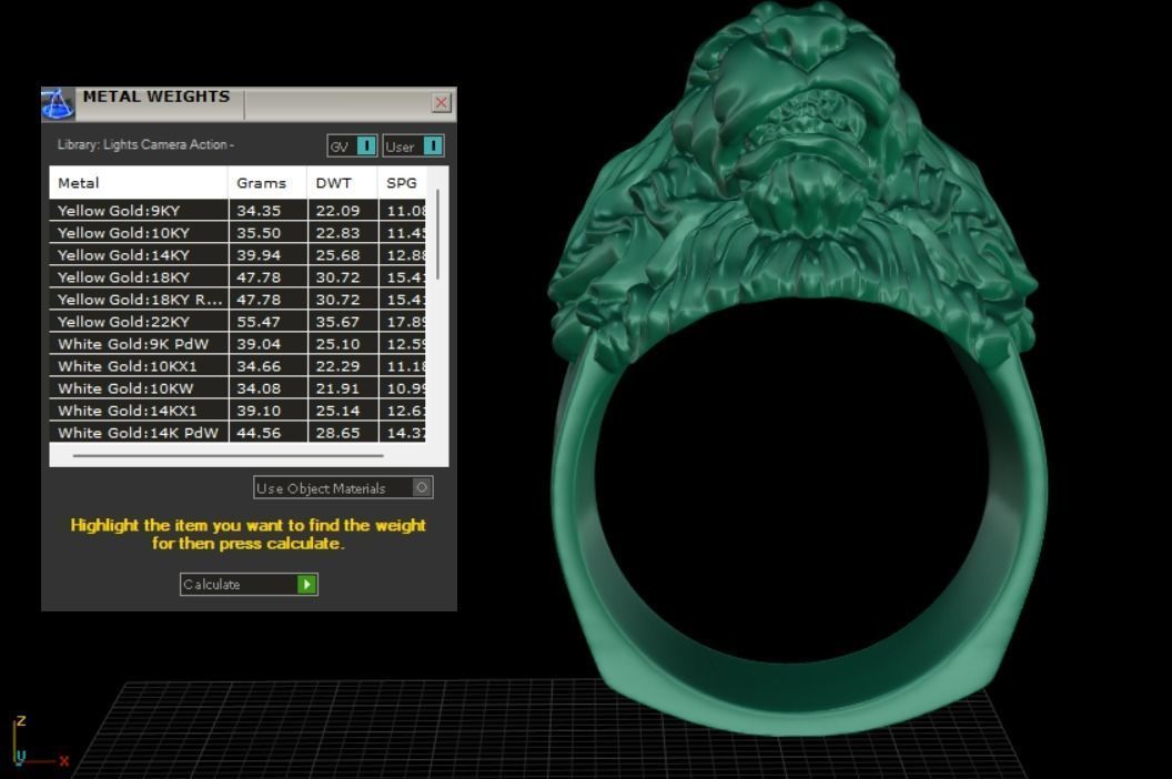 Lions head 3D print model_6