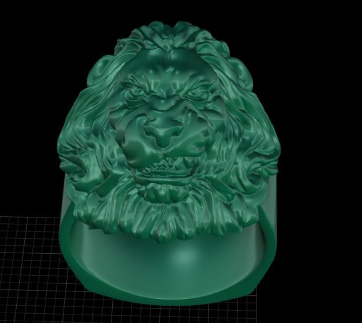 Lions head 3D print model_4