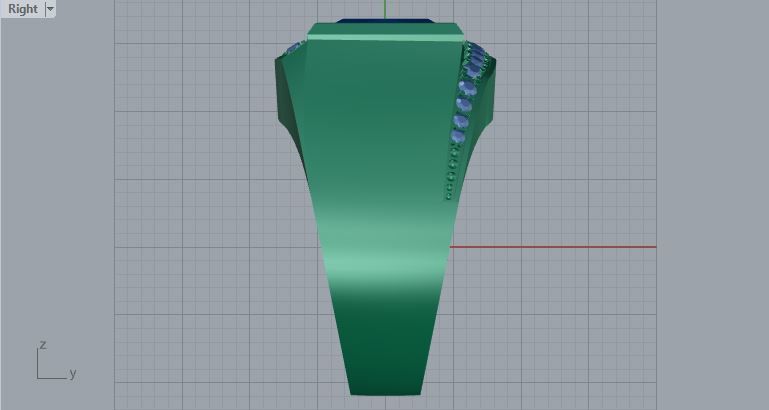 Men ring college ring set diamonds 3D print model_5