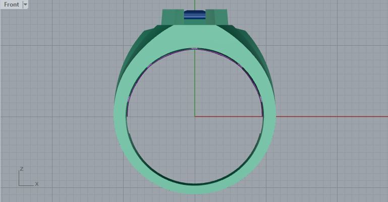 Men ring college ring set diamonds 3D print model_4