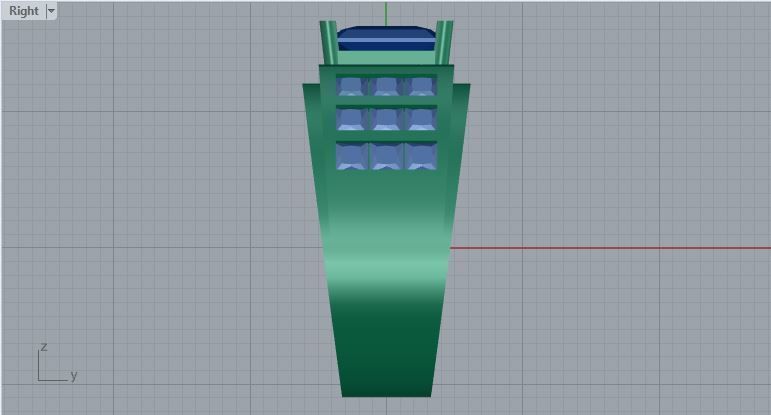 Men ring college ring set diamonds 3D print model_5