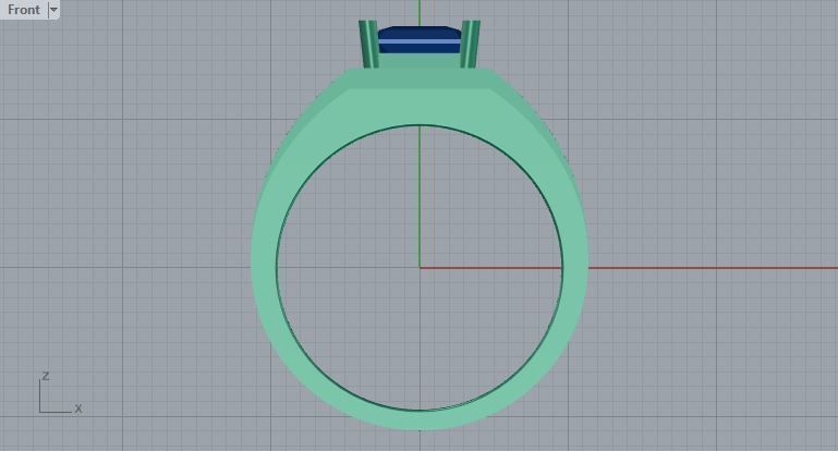 Men ring college ring set diamonds 3D print model_4