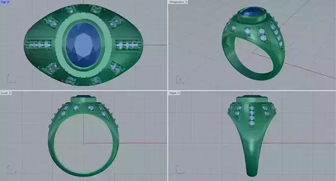 Men ring college ring set diamonds