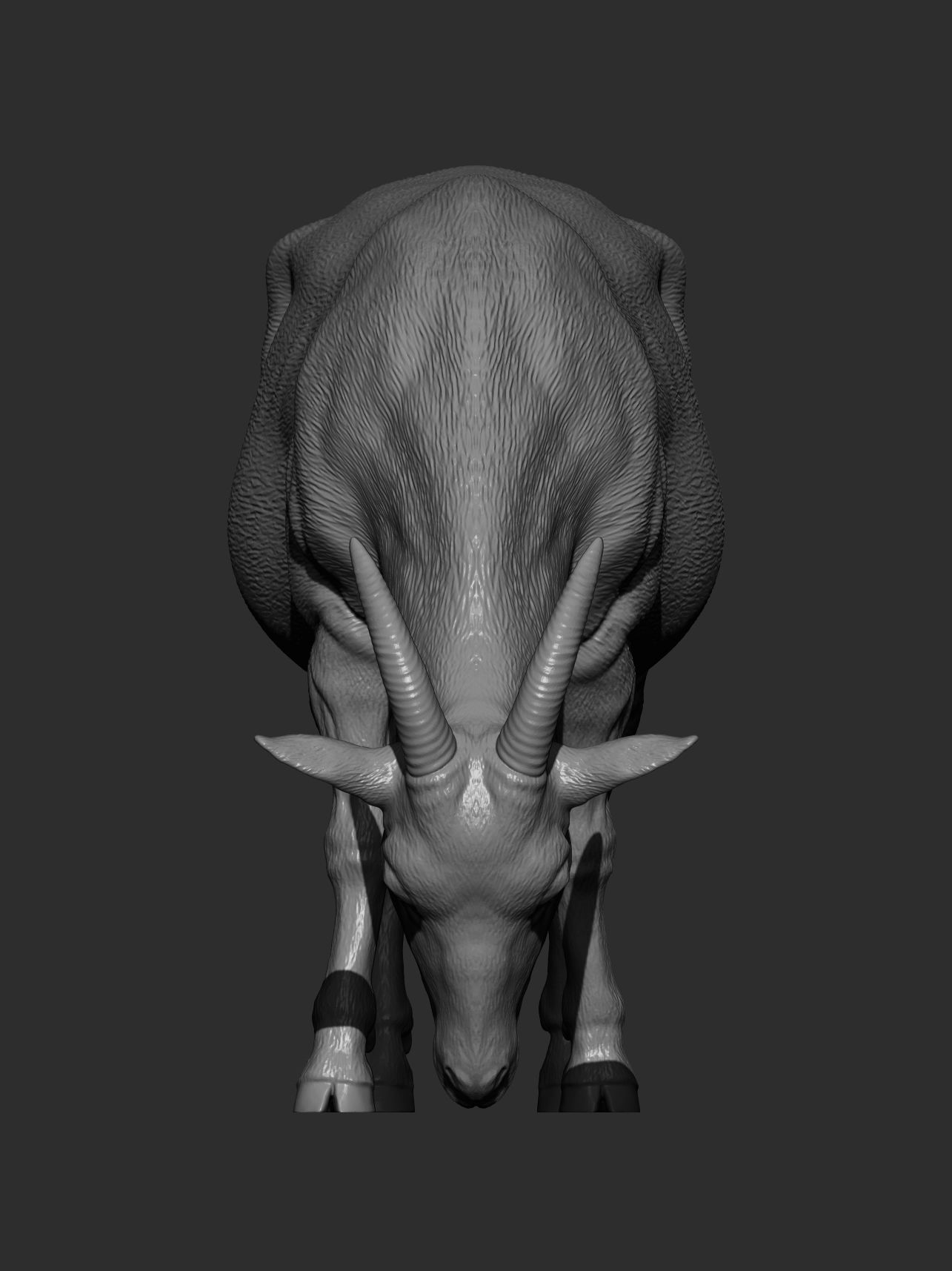 Goat eats 3D print model_8