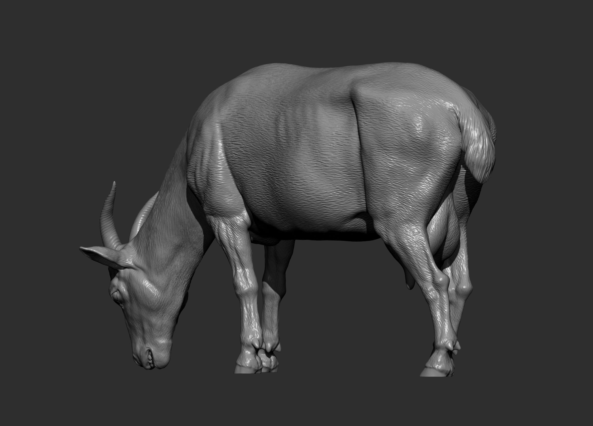 Goat eats 3D print model_7