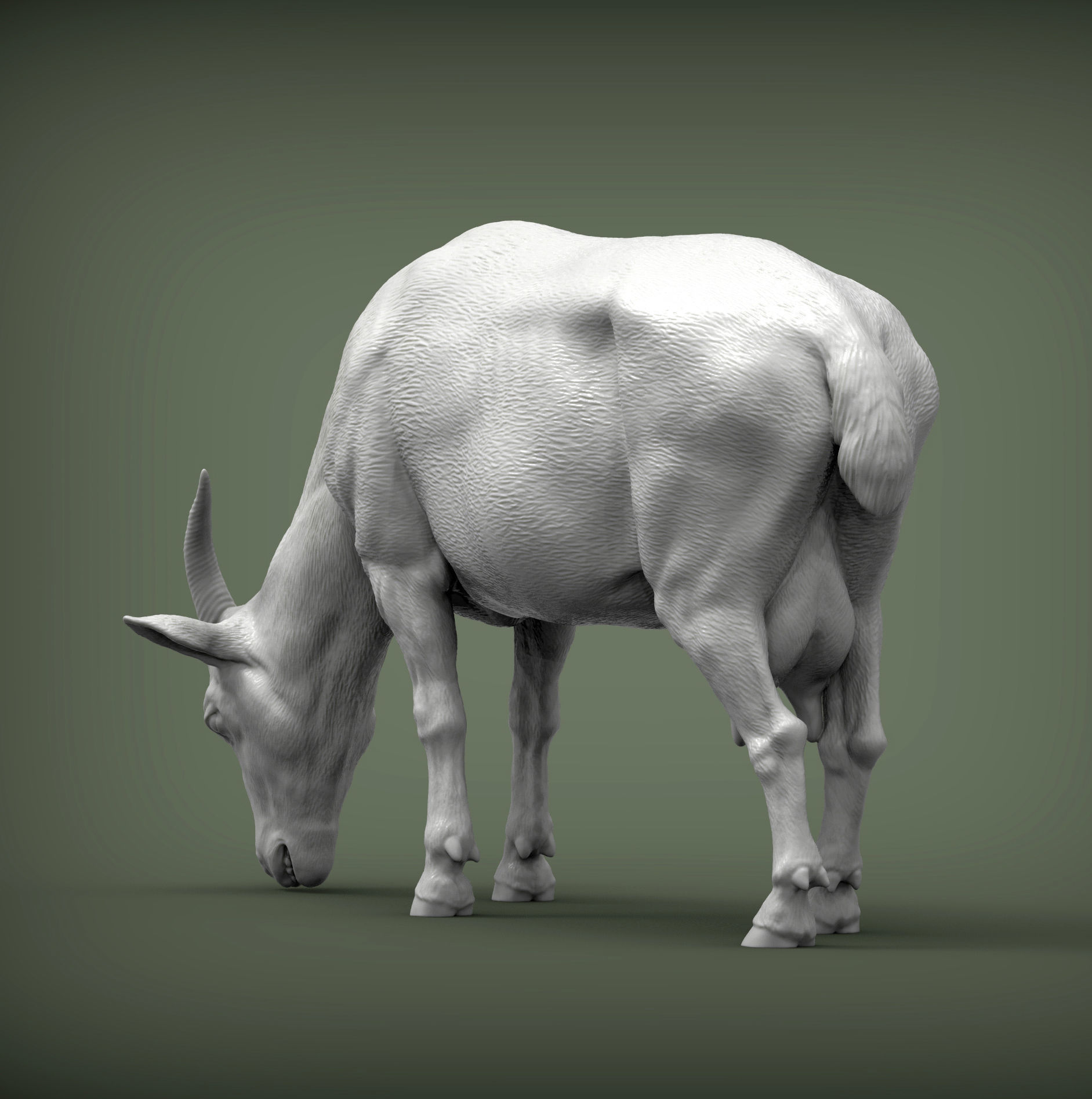 Goat eats 3D print model_4
