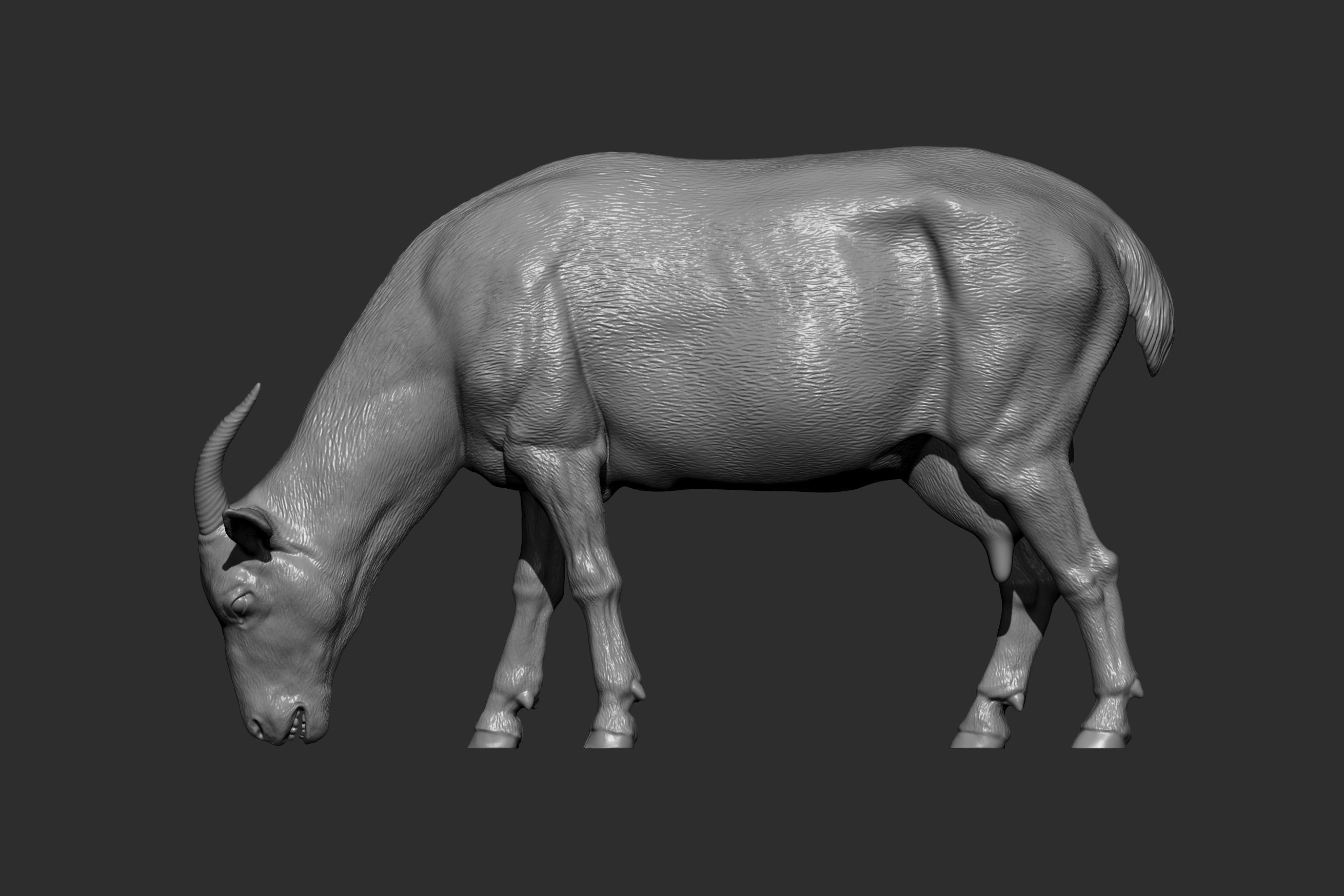 Goat eats 3D print model_11