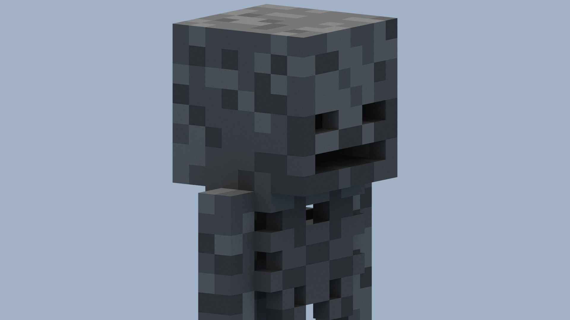 Minecraf Skeleton Low-poly 3D model_1