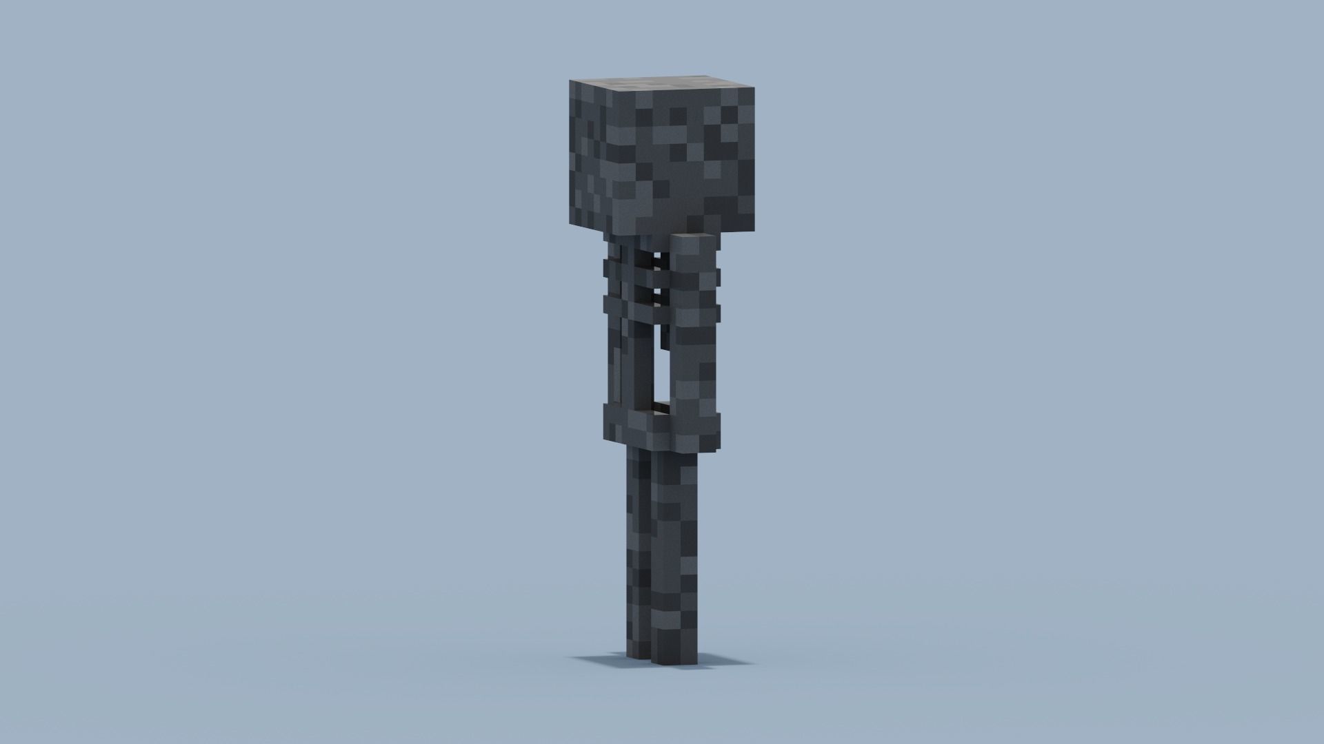Minecraf Skeleton Low-poly 3D model_13
