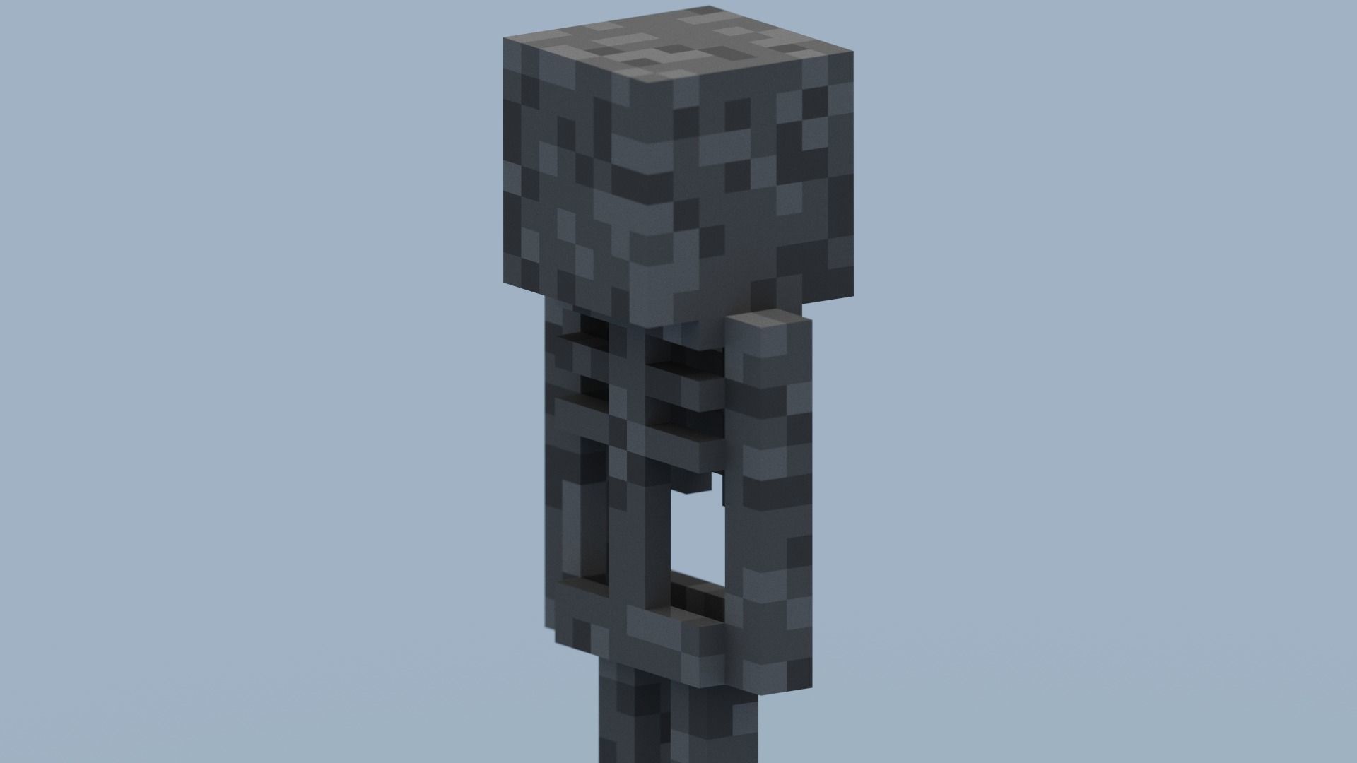Minecraf Skeleton Low-poly 3D model_2
