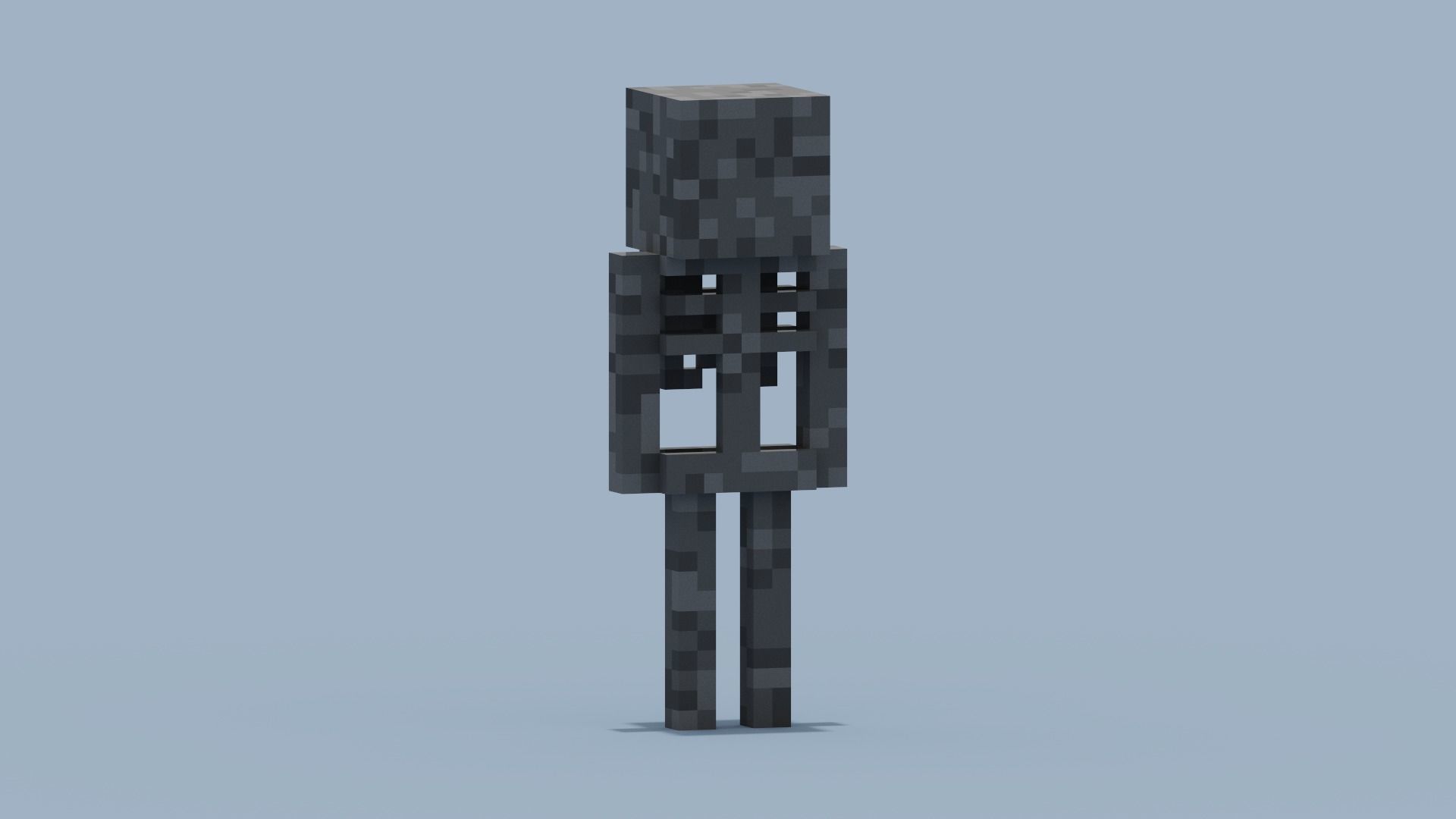 Minecraf Skeleton Low-poly 3D model_10