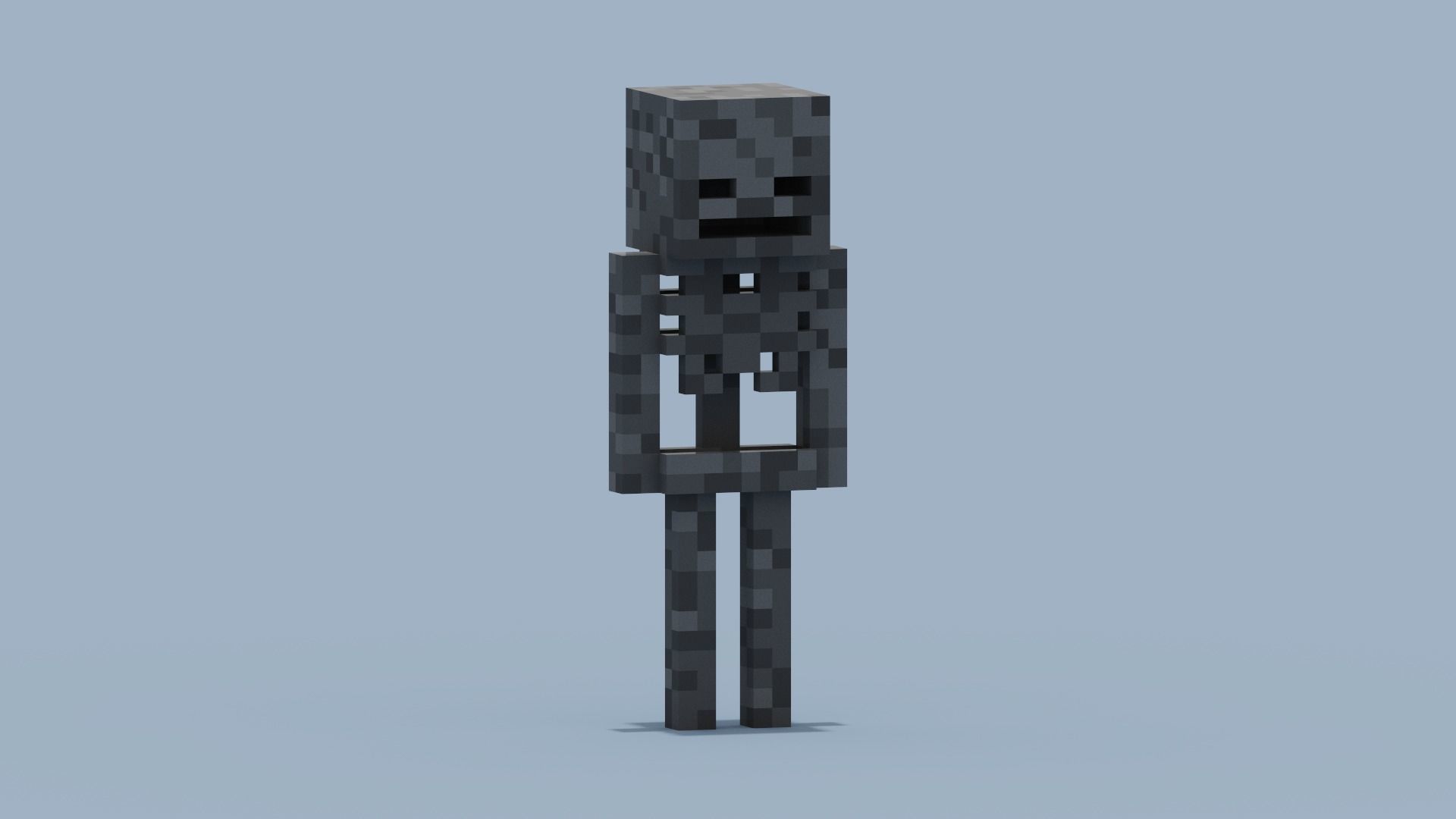 Minecraf Skeleton Low-poly 3D model_4