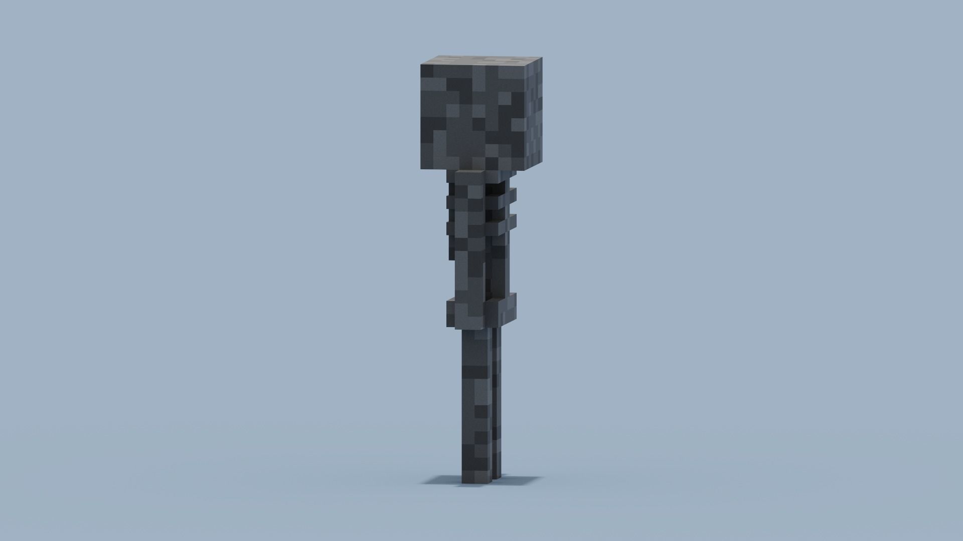 Minecraf Skeleton Low-poly 3D model_8