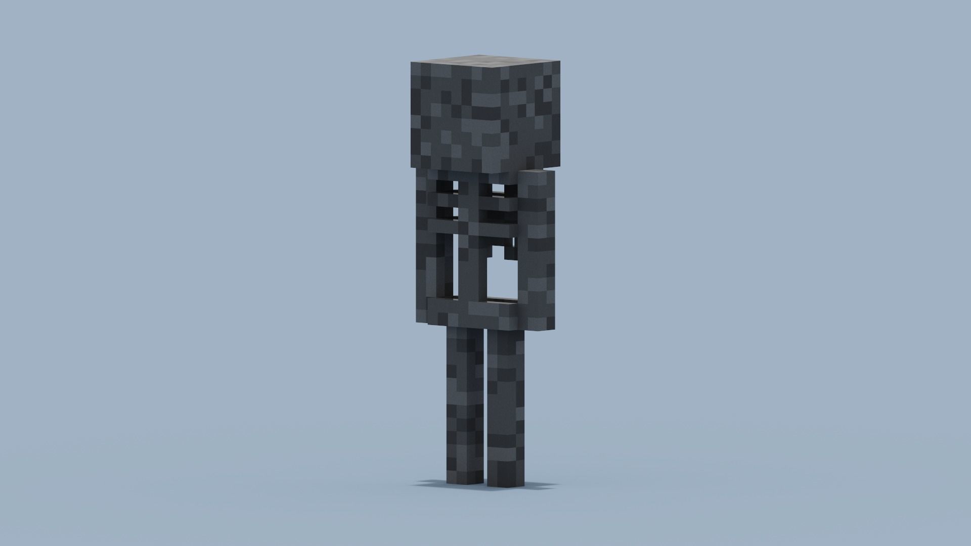 Minecraf Skeleton Low-poly 3D model_12