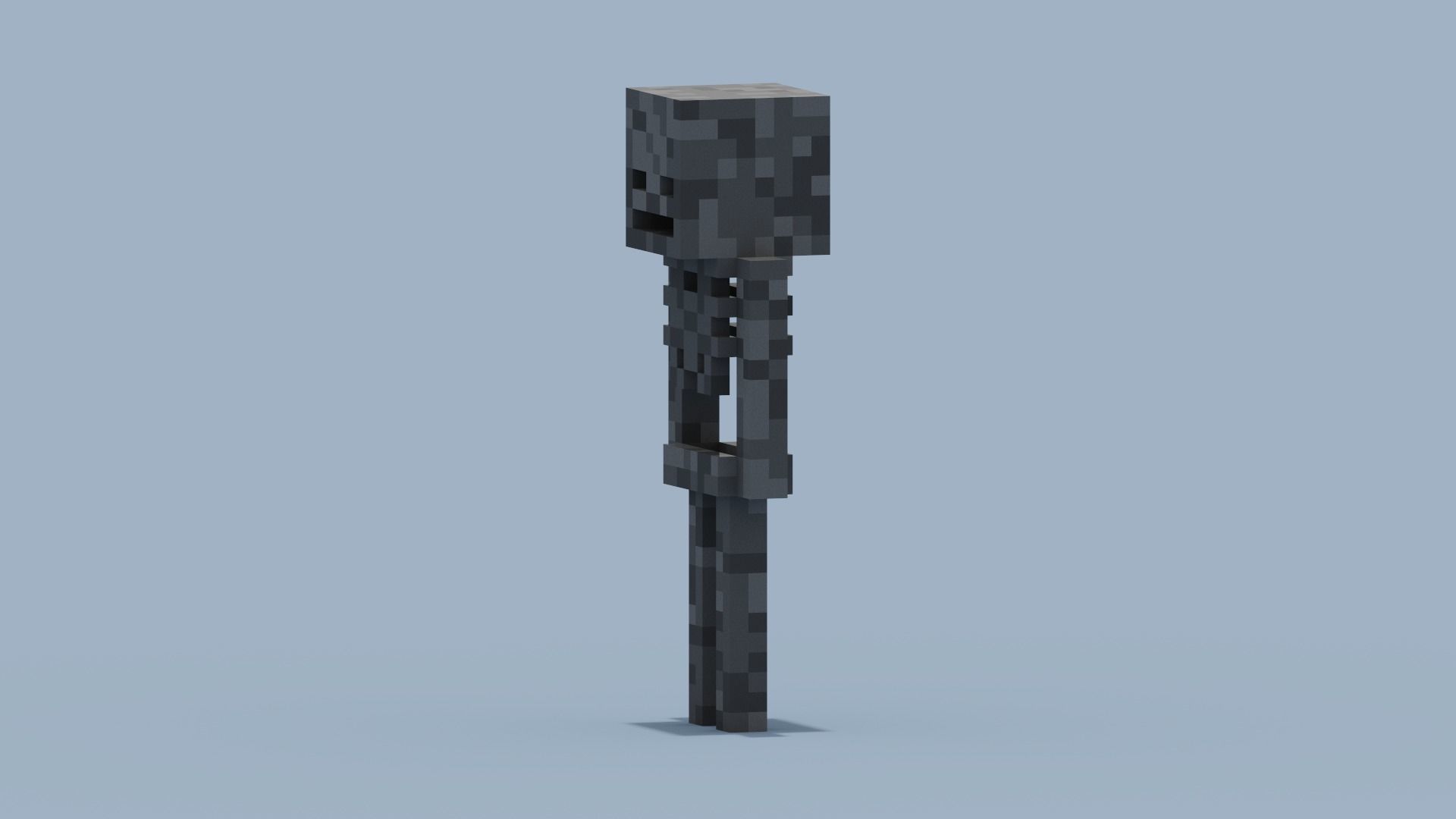 Minecraf Skeleton Low-poly 3D model_7