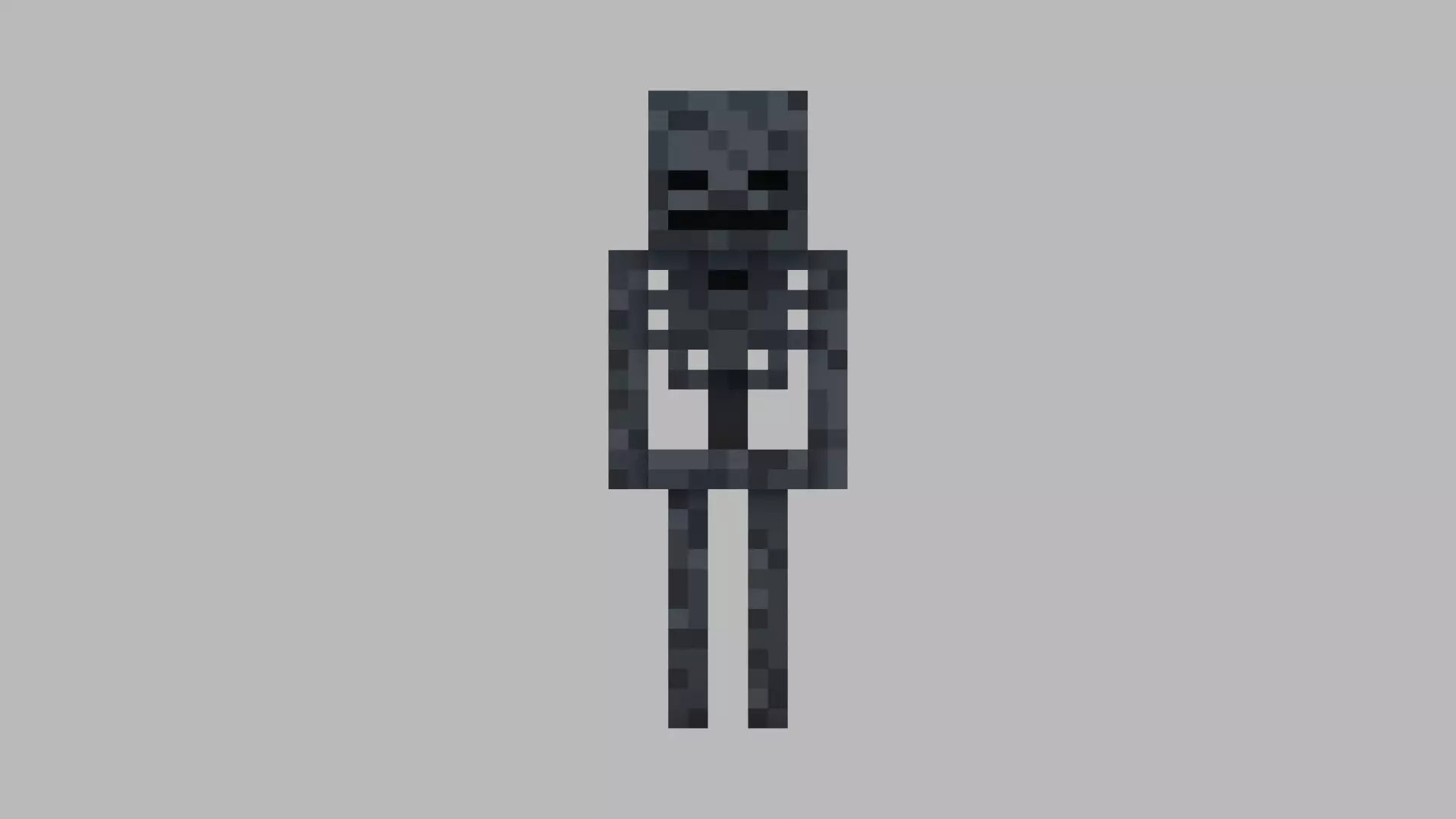 Minecraf Skeleton Low-poly 3D model_0