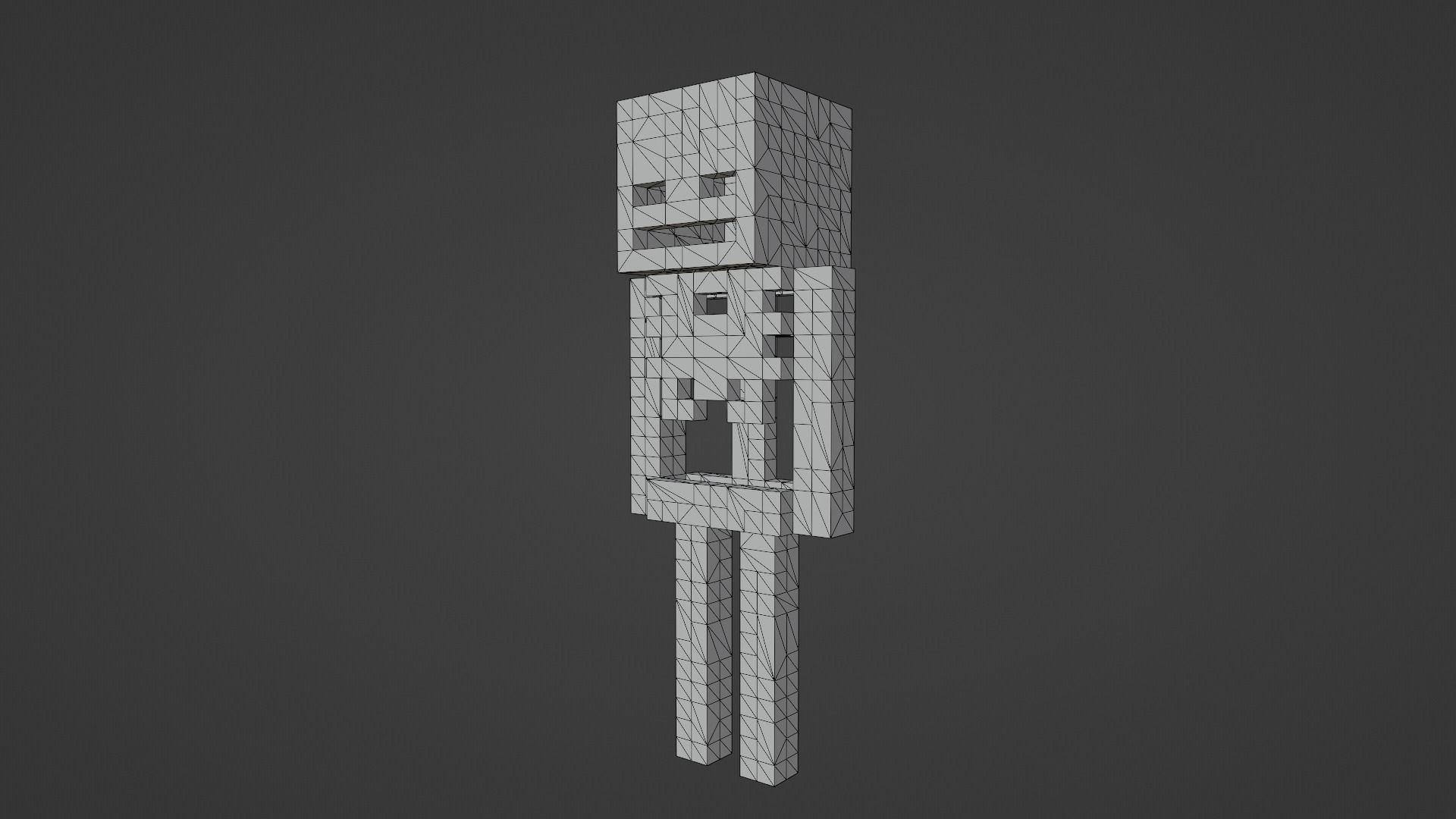 Minecraf Skeleton Low-poly 3D model_17