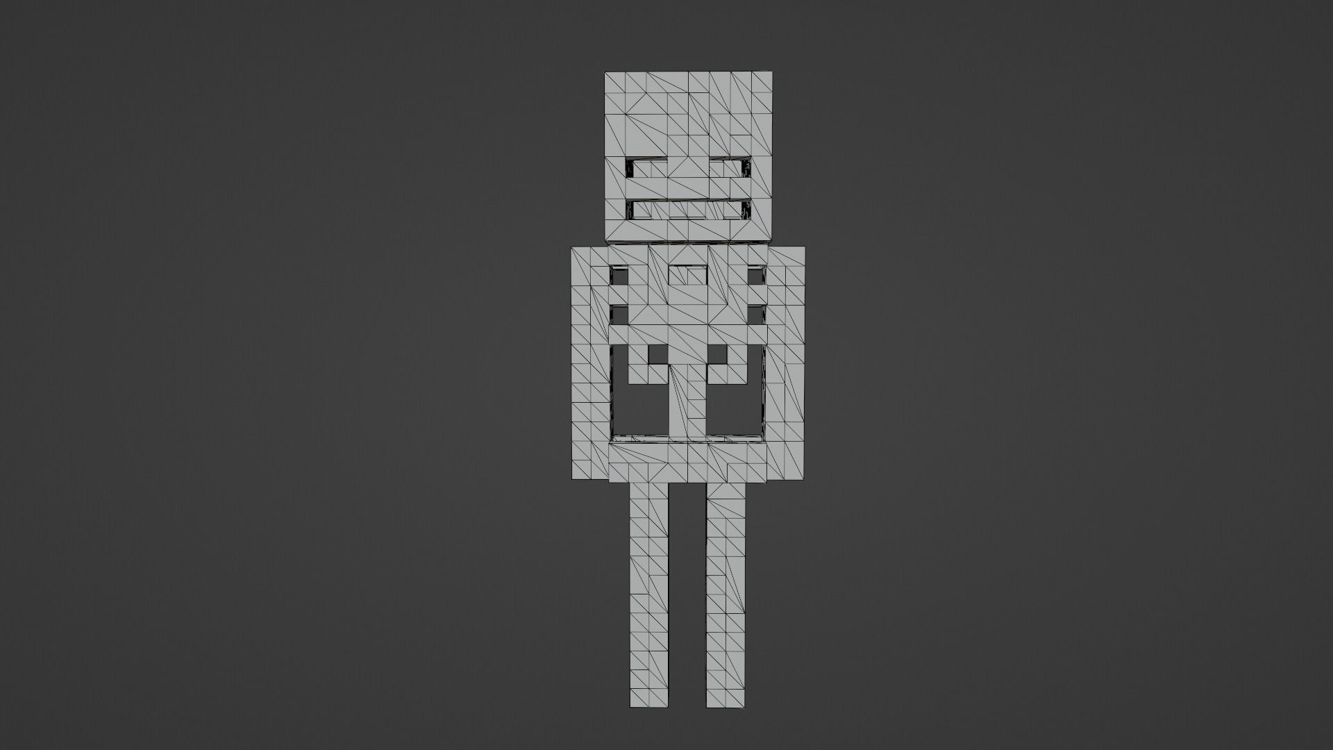 Minecraf Skeleton Low-poly 3D model_16