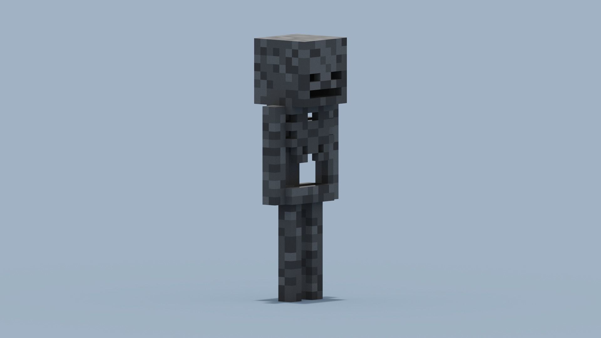 Minecraf Skeleton Low-poly 3D model_15