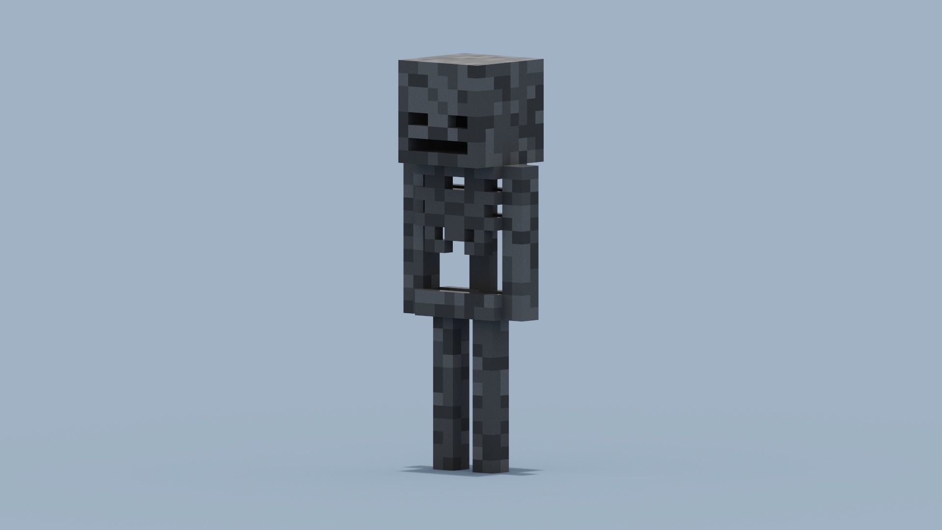 Minecraf Skeleton Low-poly 3D model_6