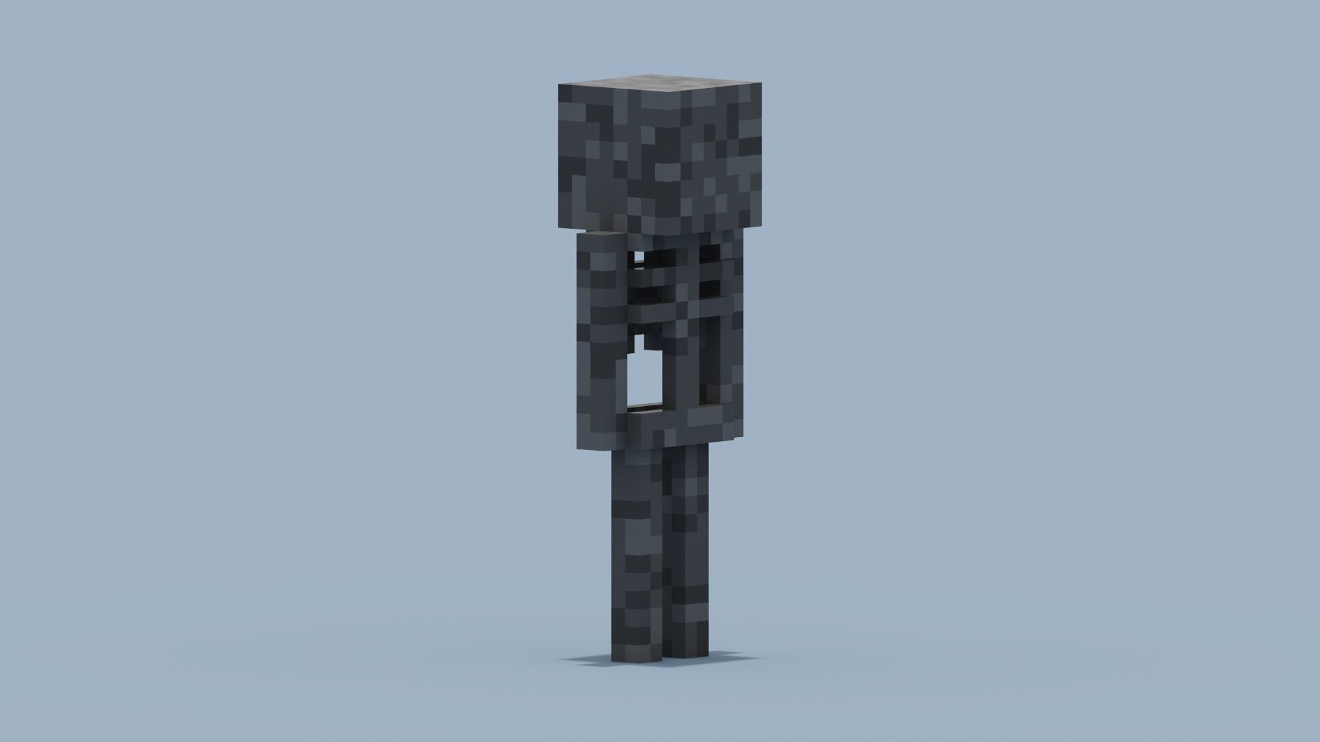 Minecraf Skeleton Low-poly 3D model_9