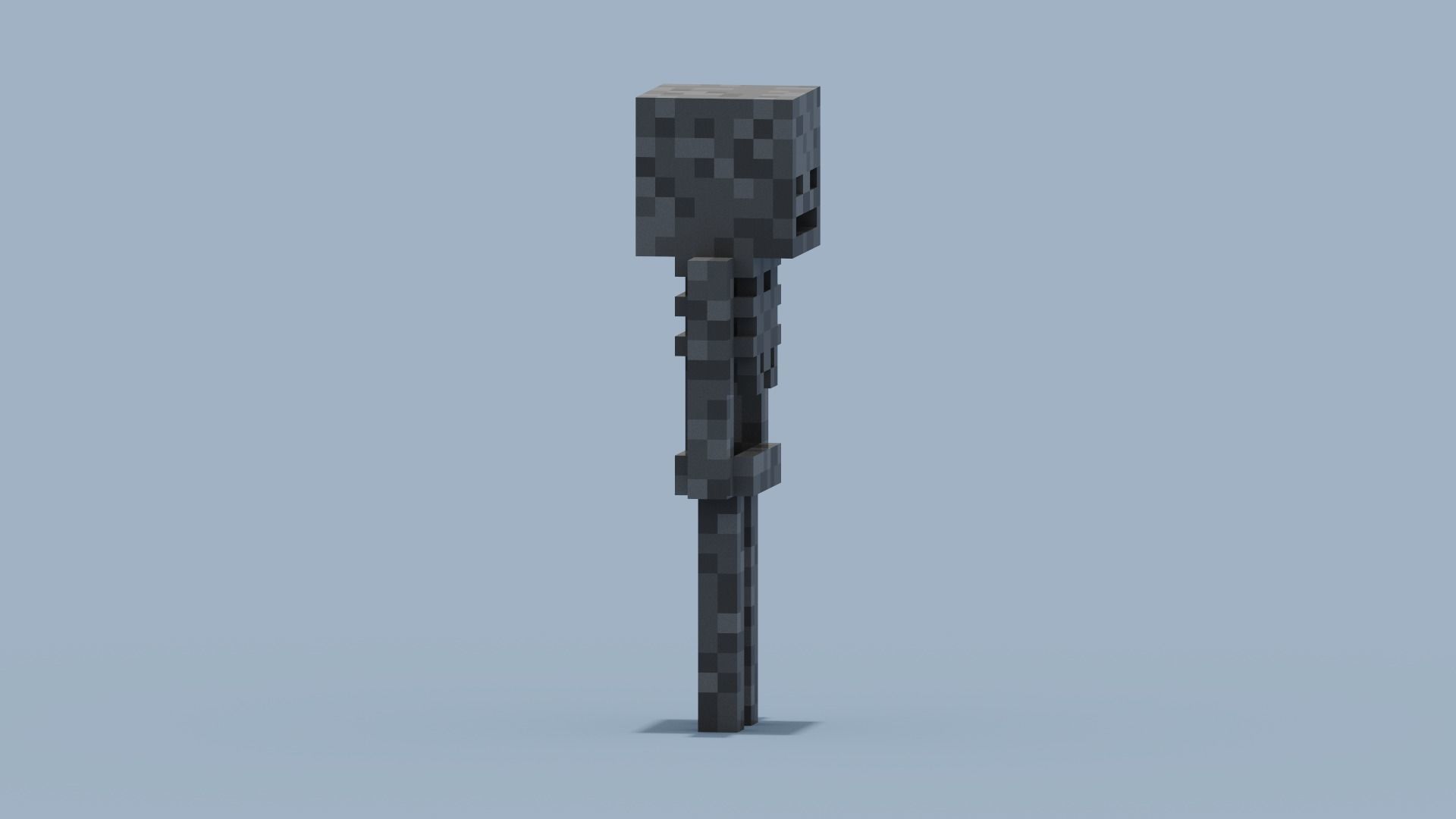 Minecraf Skeleton Low-poly 3D model_14