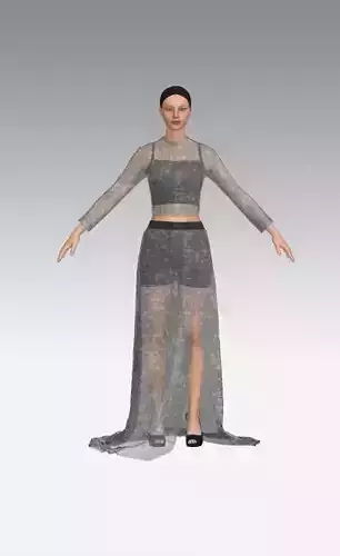 two pieces blouse and vual skirt and blouse 