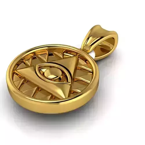 Evil Eye of Horus On Pyramid Scarab Egyptian Protection  Pendant