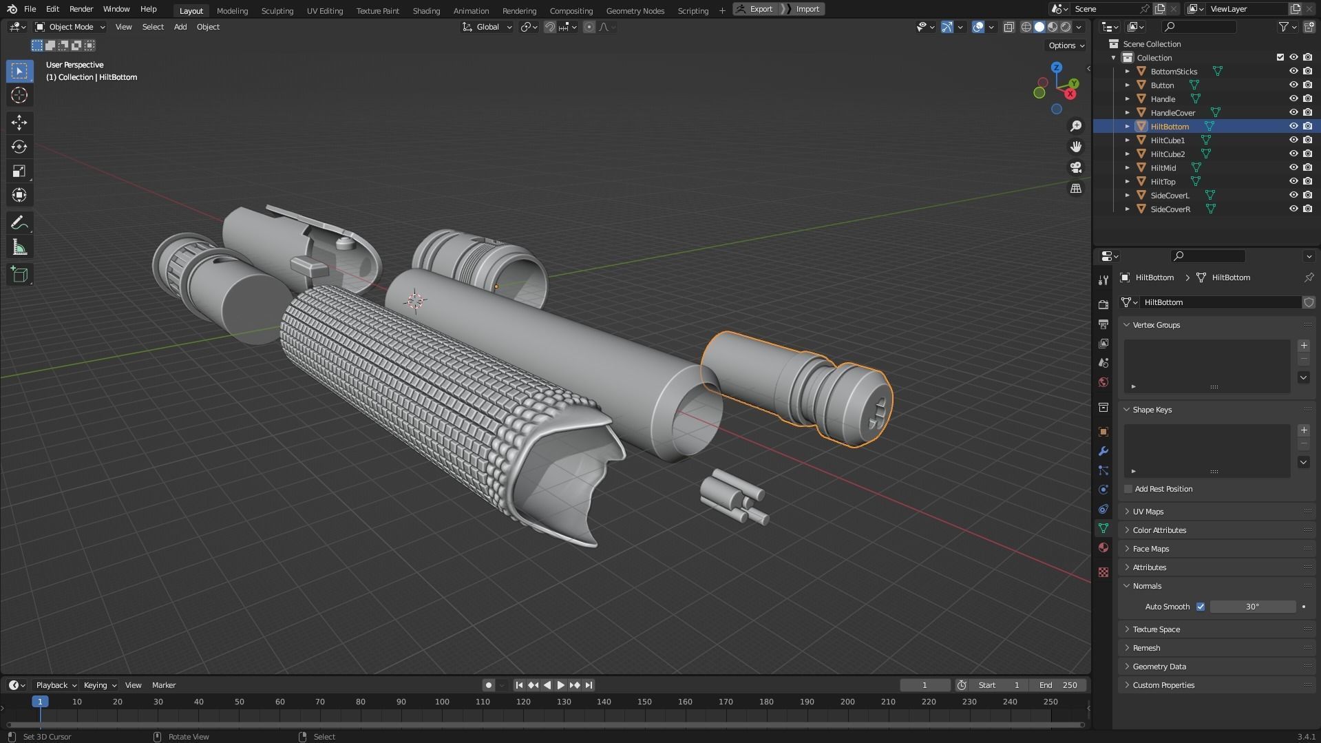 Star Wars Cal Kestis Lightsaber for Cosplay 3D print model_12