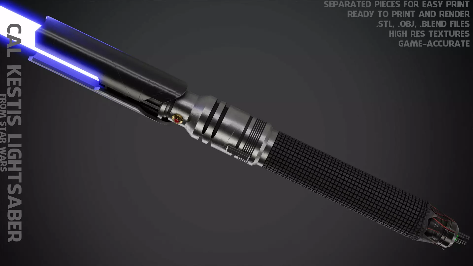Star Wars Cal Kestis Lightsaber for Cosplay 3D print model_0