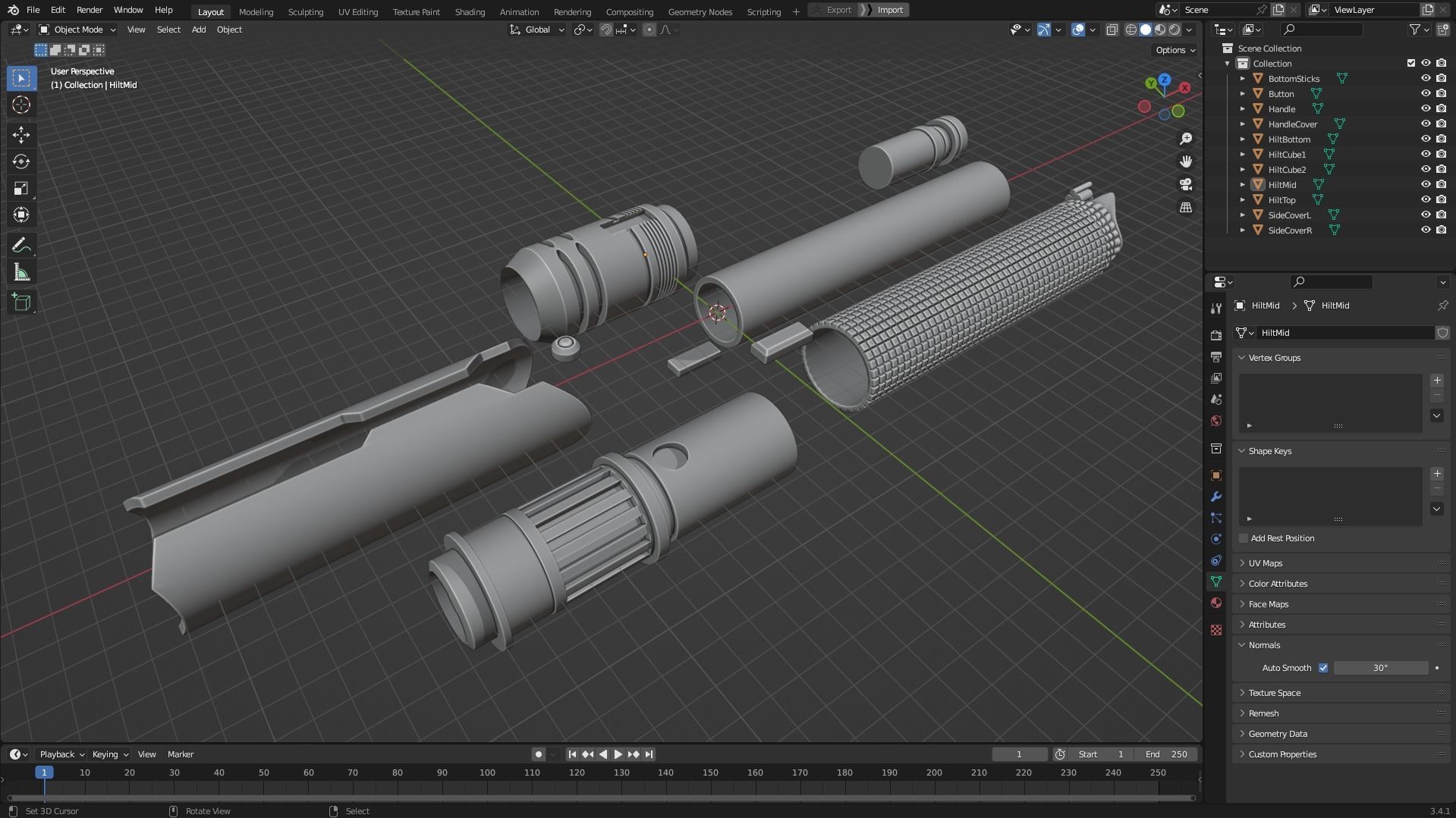 Star Wars Cal Kestis Lightsaber for Cosplay 3D print model_11