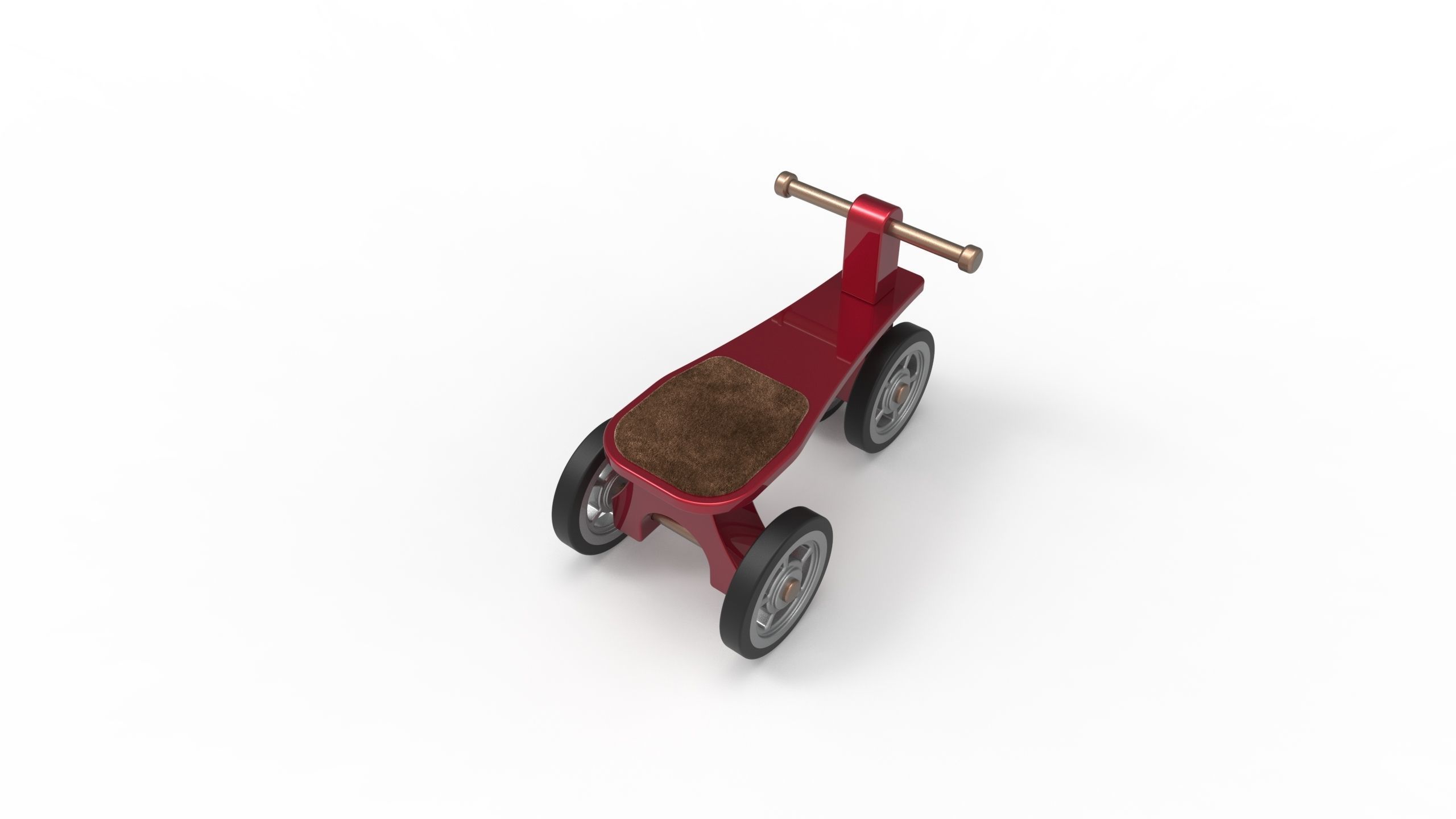 Kids bike Low-poly 3D model_6