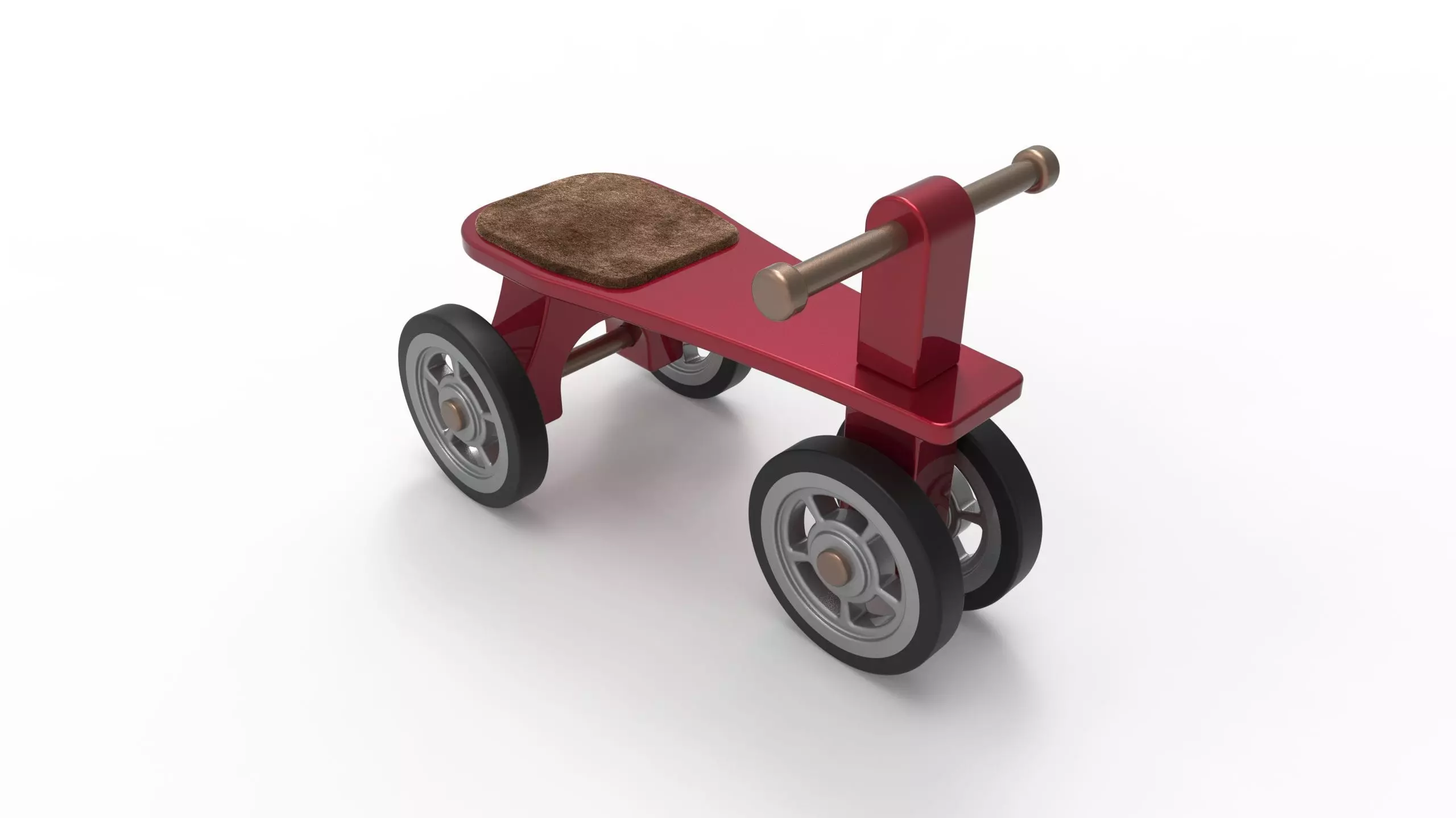 Kids bike Low-poly 3D model_0