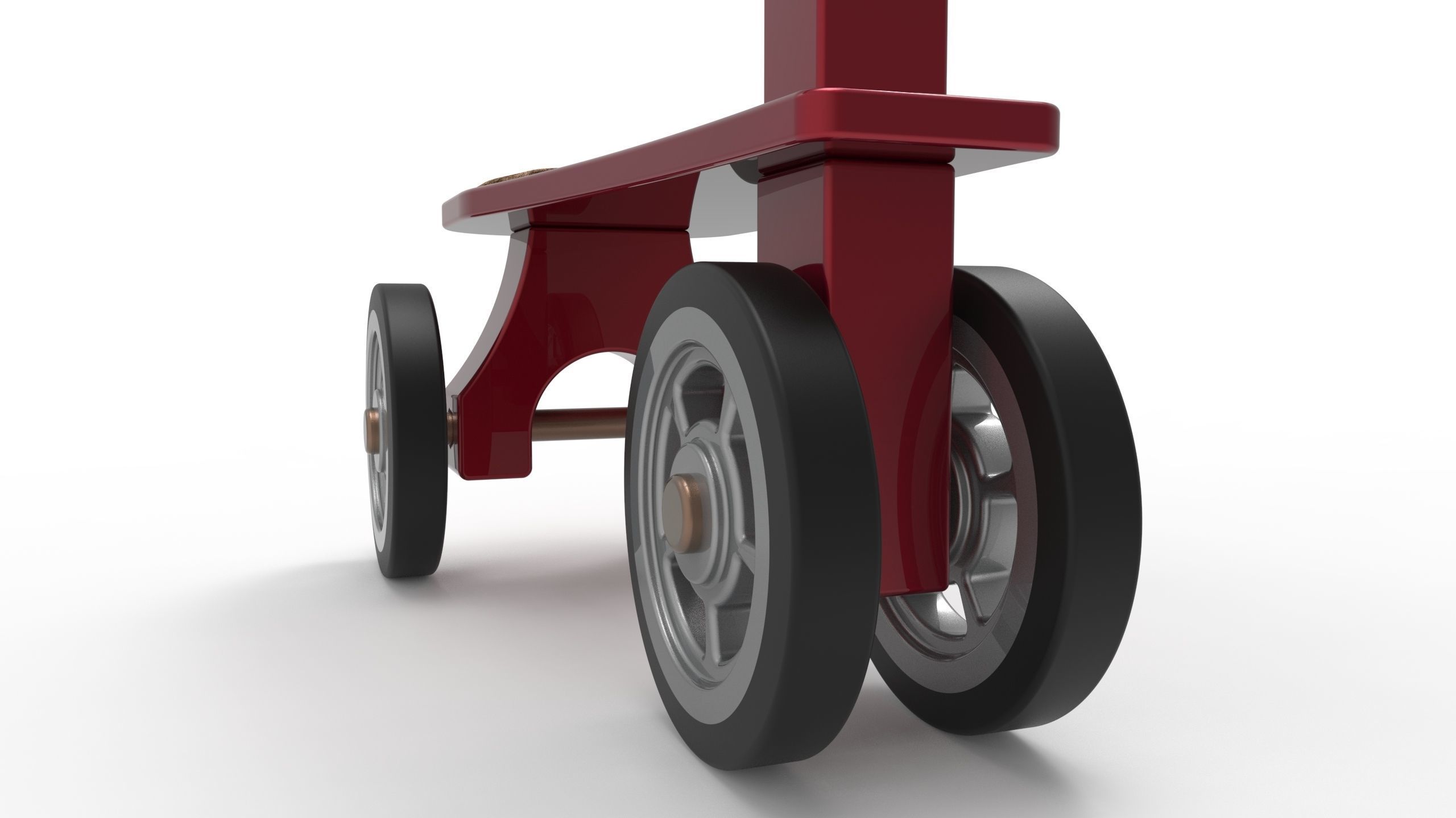 Kids bike Low-poly 3D model_7