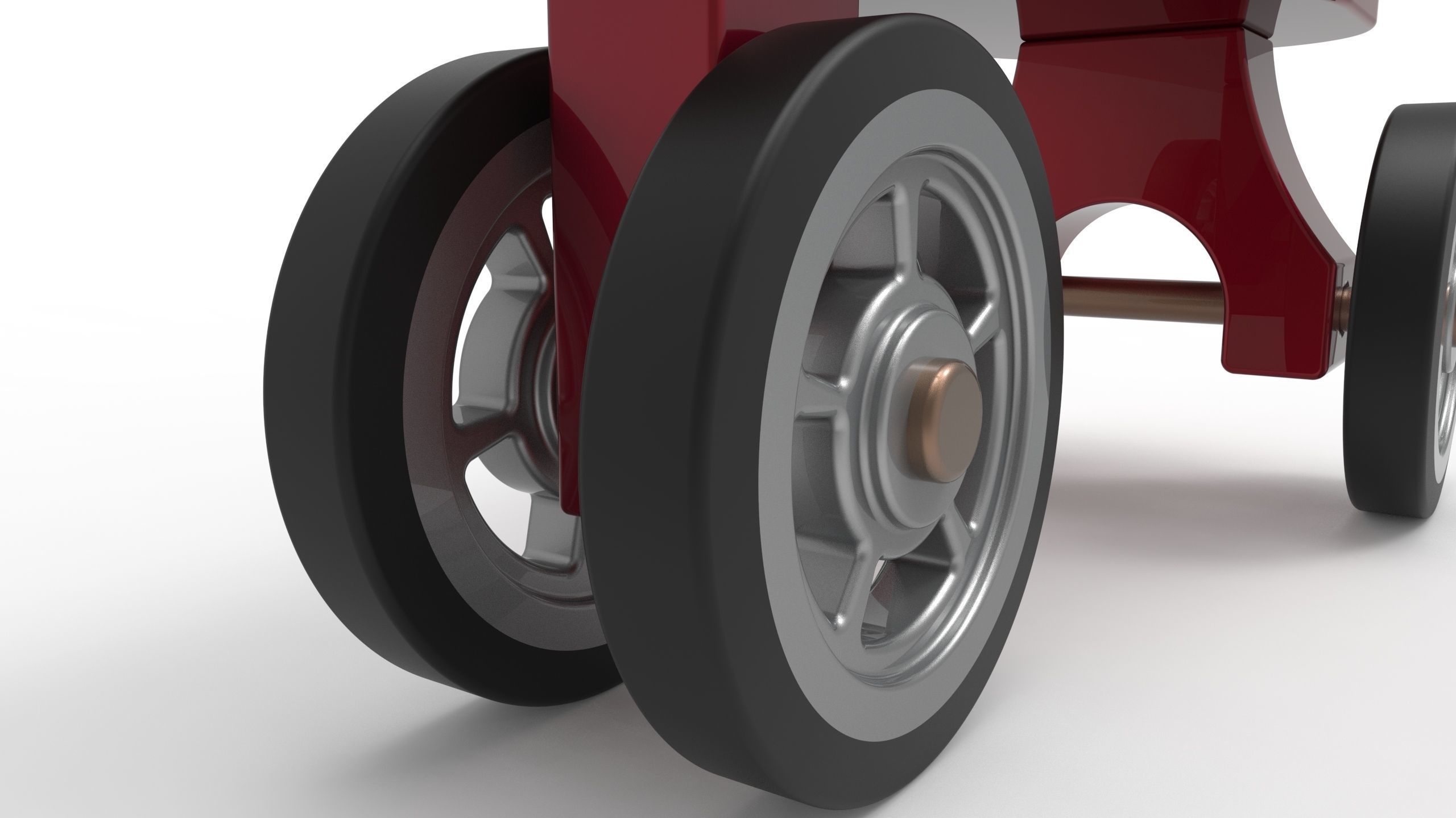 Kids bike Low-poly 3D model_9