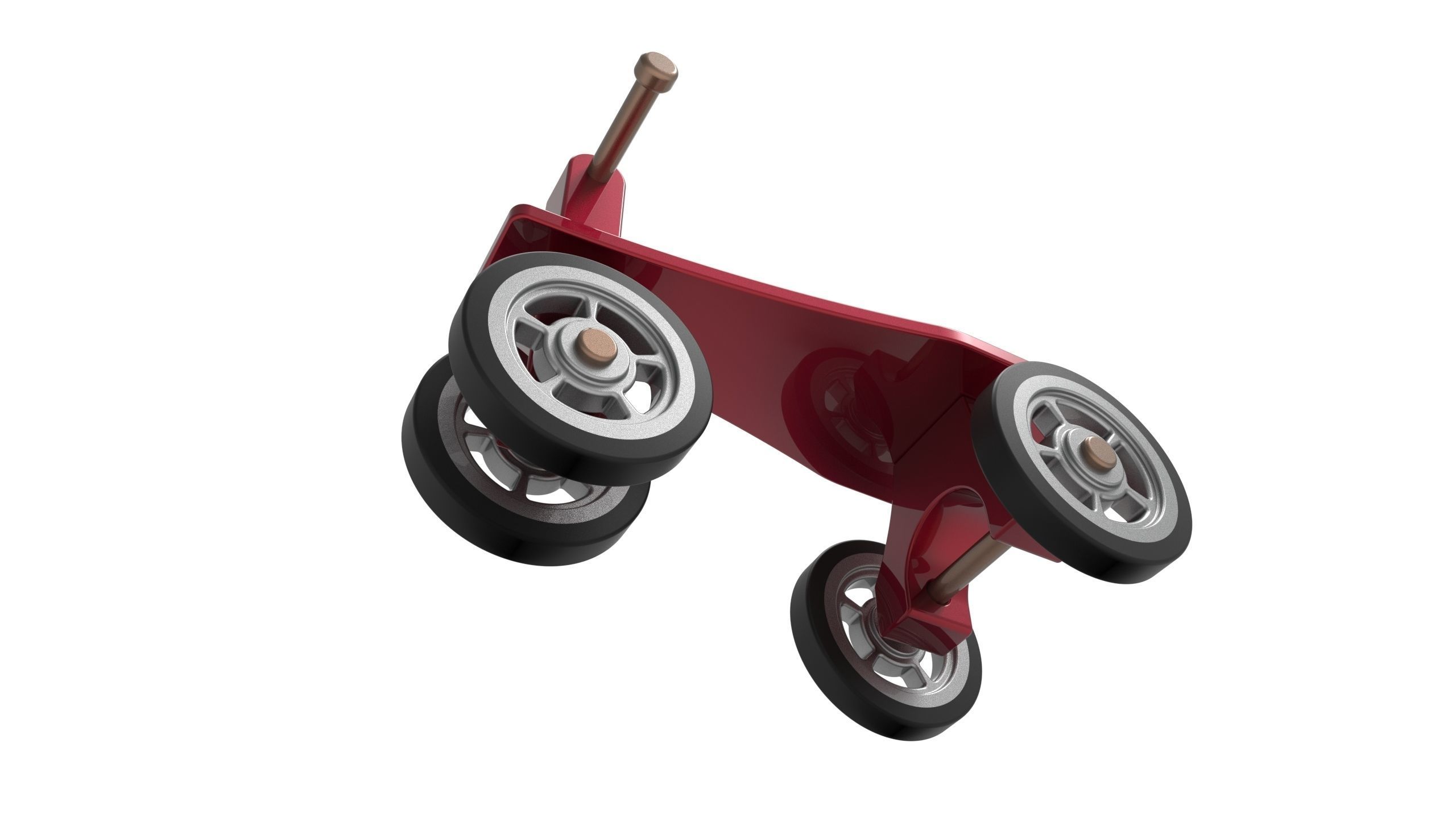 Kids bike Low-poly 3D model_5