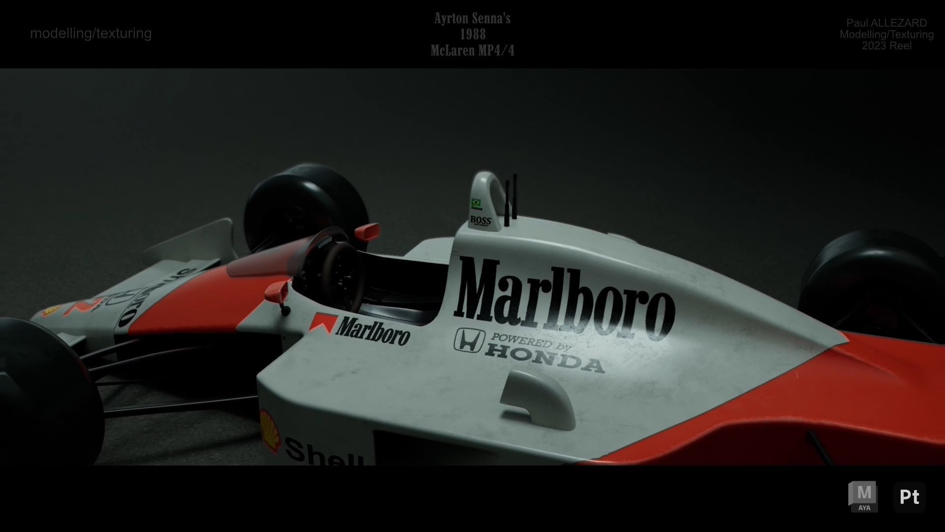 3D model Ayrton Senna 1988 McLaren Mp4 4 VR / AR / low-poly | CGTrader