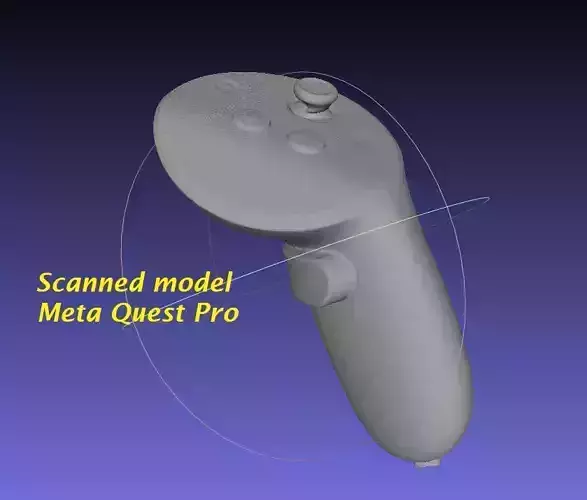 Oculus Meta Quest Pro controller scanned model 3D print model