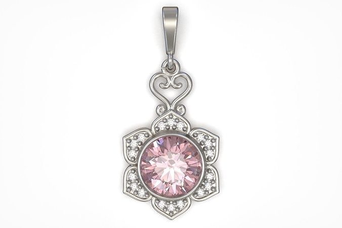flower pendant  3D print model