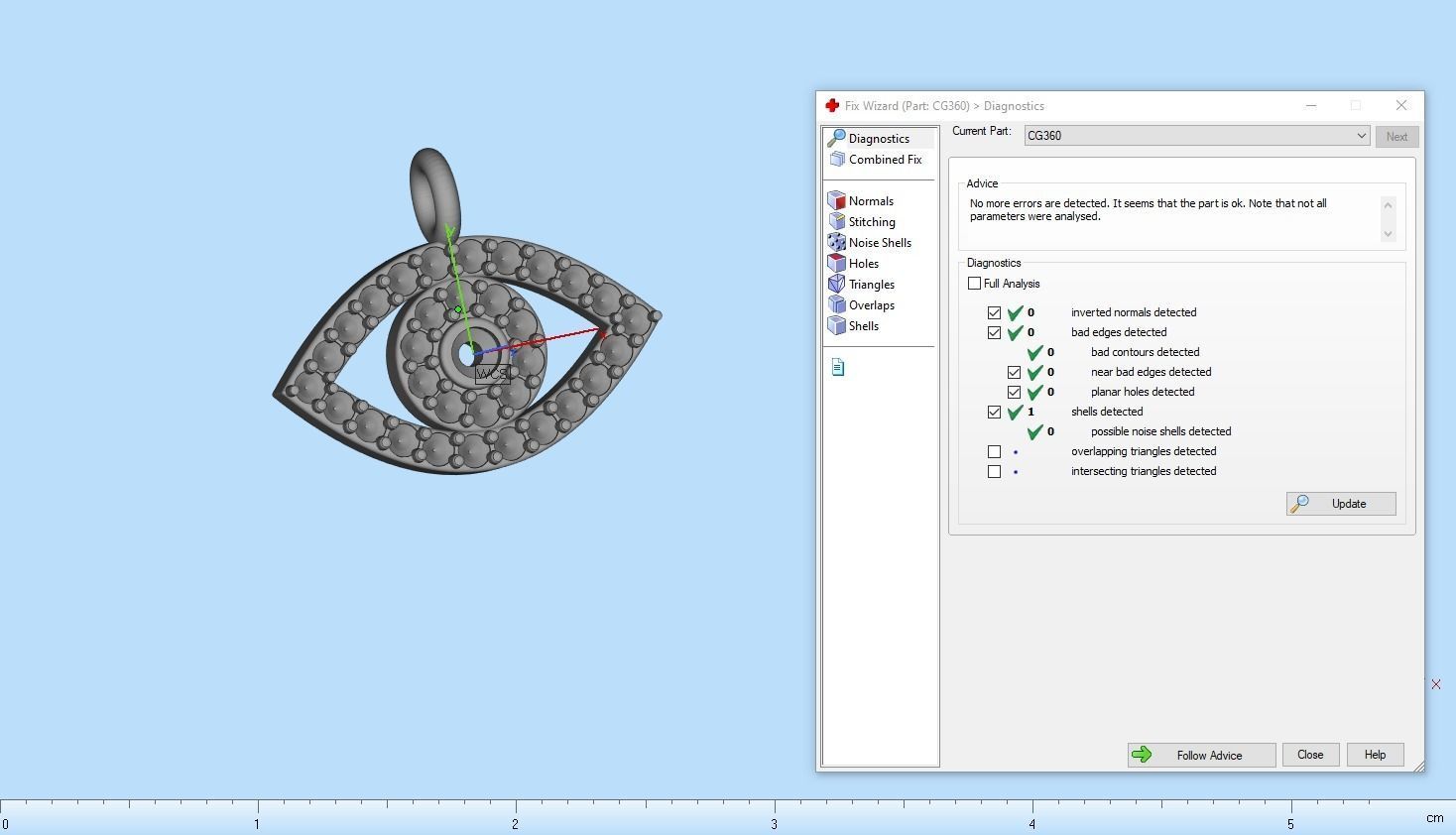 Eye pendant model 360 3D print model_10