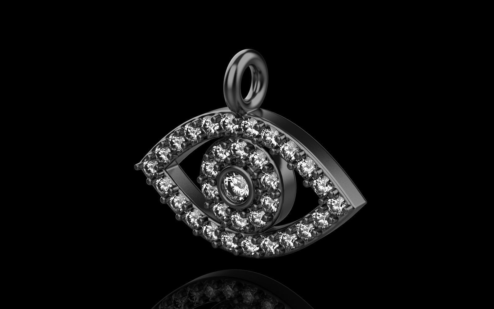 Eye pendant model 360 3D print model_20