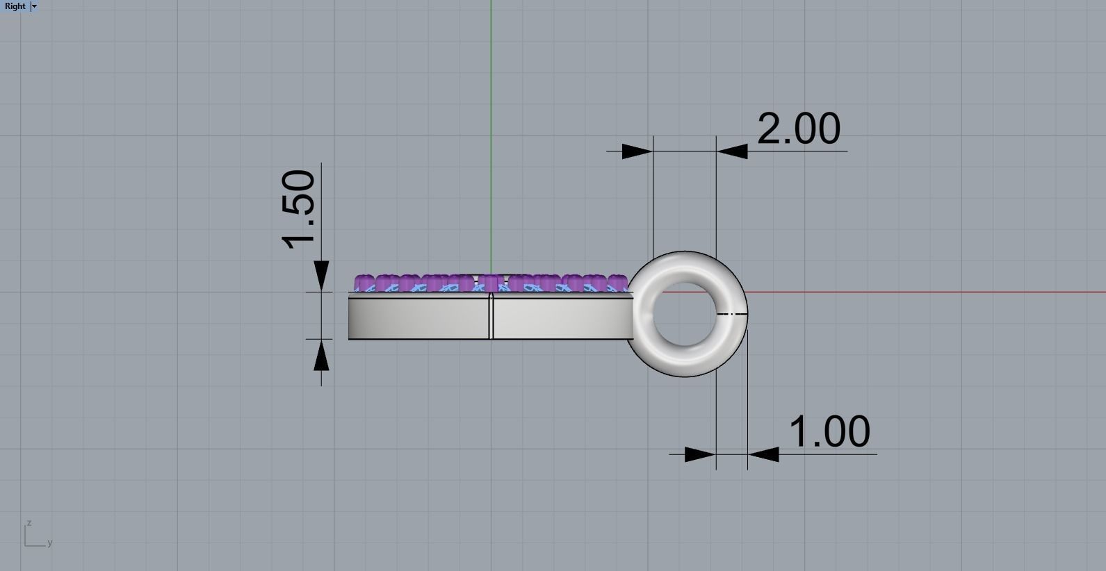 Eye pendant model 360 3D print model_7