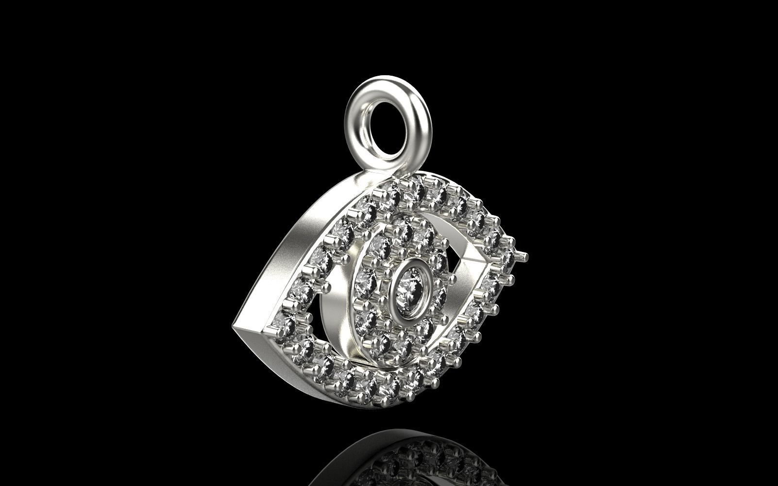 Eye pendant model 360 3D print model_28